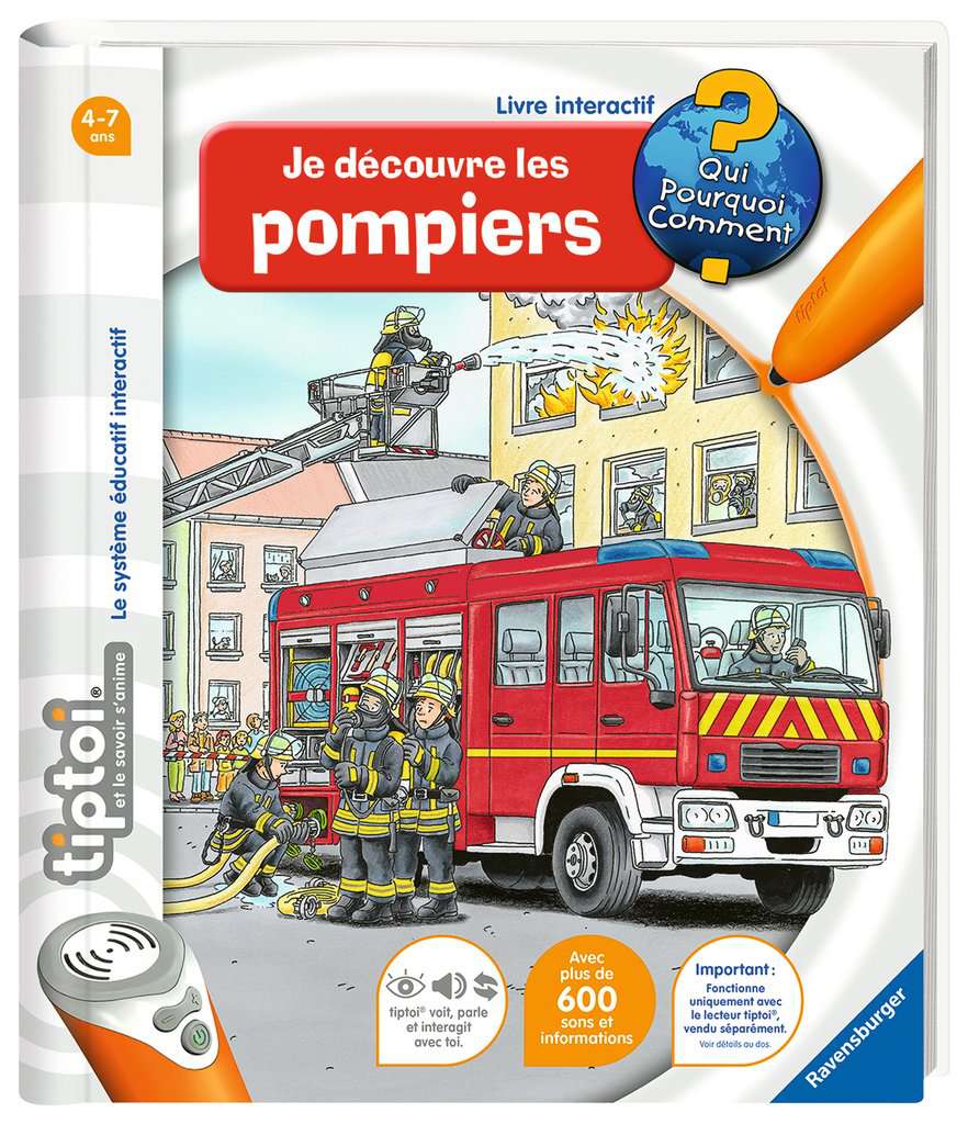 Livre interactif pour enfants sur les pompiers - Ravensburger