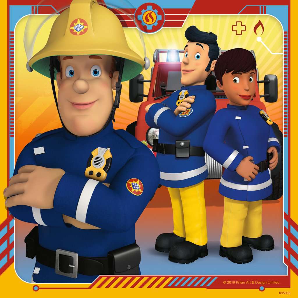 Puzzle 33 pièces : Sam le pompier et son camion - Ravensburger