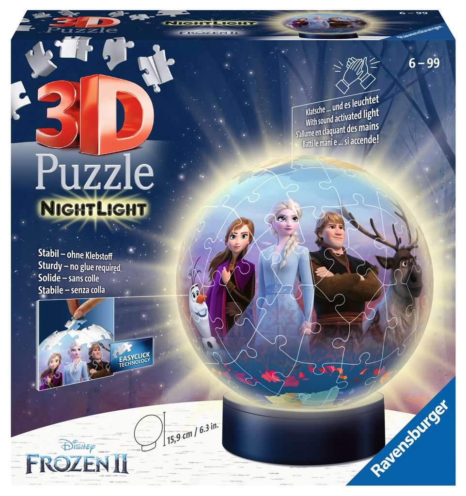 La reine des neiges 2 puzzle 3d ball 72 pieces - ravensburger - puzzle  enfant 3d sans colle - des 6 ans - La Poste
