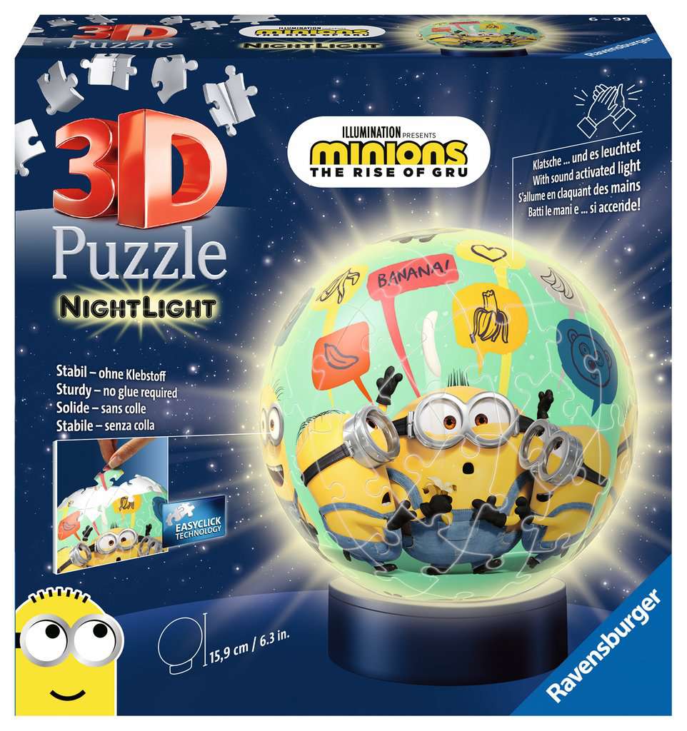 PAT'PATROUILLE Puzzle 3D Ball 72 pièces illuminé - Ravensburger