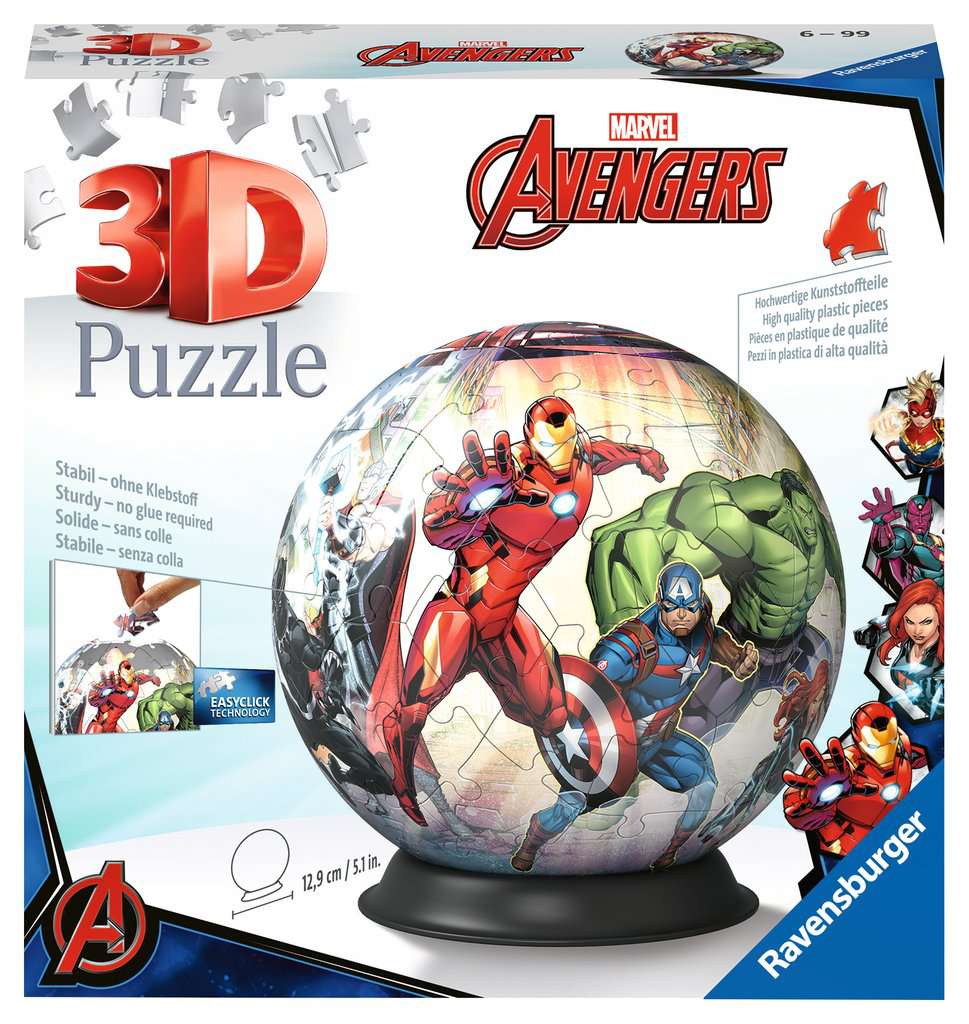 Puzzle 3D Ball 72 p - Spider-man - Ravensburger - Pour Enfant de 6 ans et  plus - Rouge