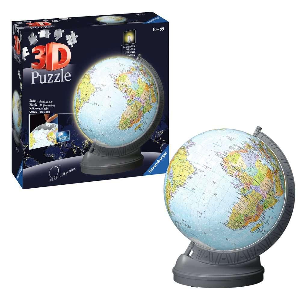 Puzzle 3D Globe 540 Pieces  Globes Terrestres Enfants & Mappemonde  RAVENSBURGER ⋆ SOMENTEEU