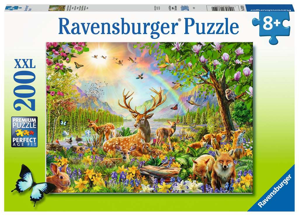 Ravensburger - Puzzle 200 pièces - Famille de cerfs et autres animaux
