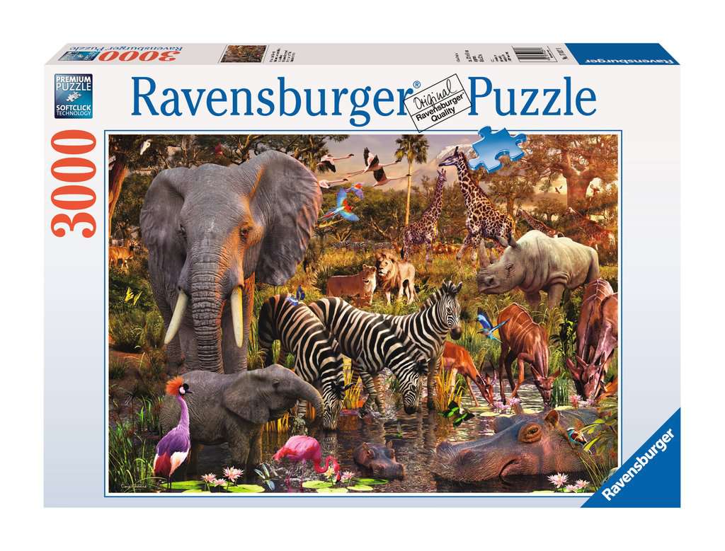 Ravensburger - Puzzles adultes - Puzzle 3000 pièces - Animaux du continent  africain