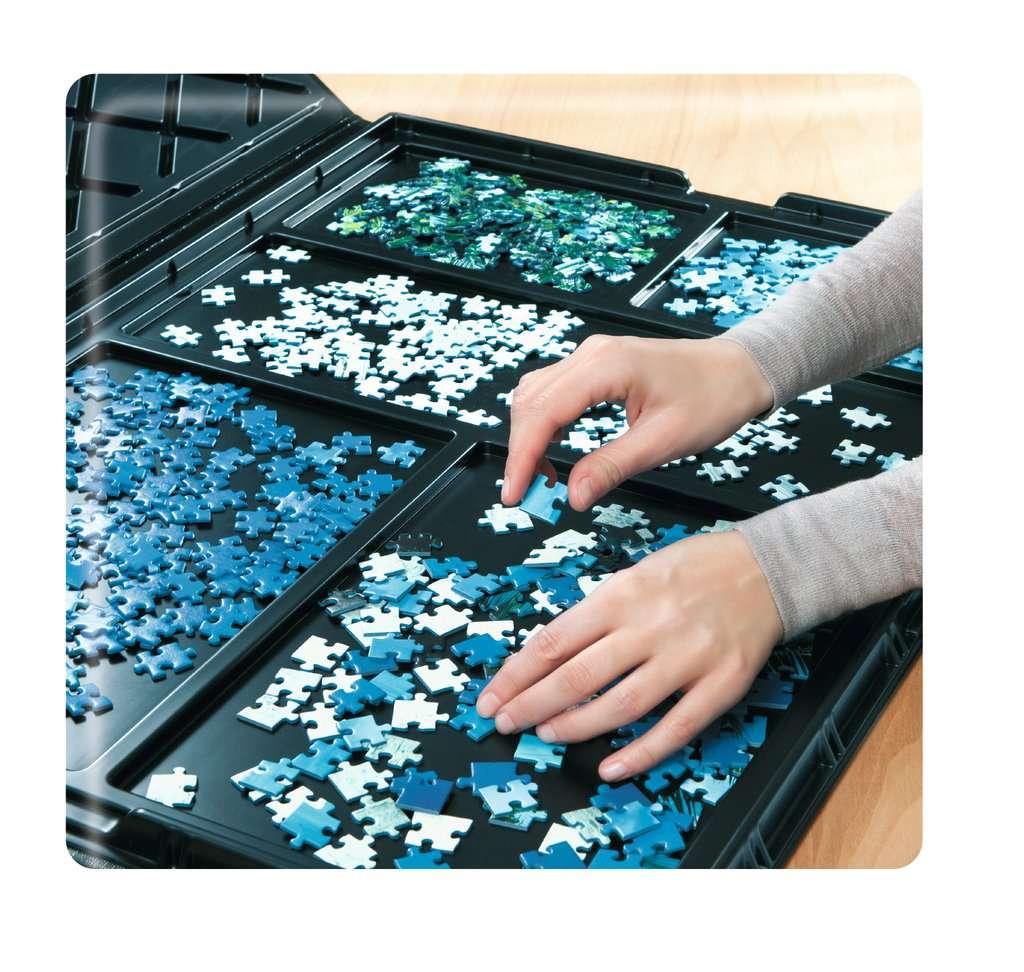 Mallette porte puzzle à plateaux rigides et non-glissantes Jigsort 500  pièces
