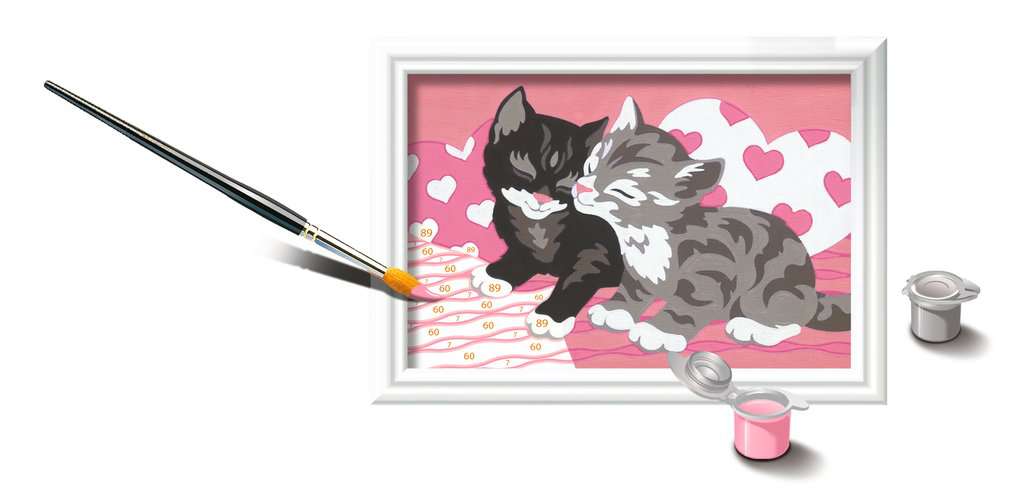 RAVENSBURGER - Numéro d'art - Adorables chatons - Coffrets Peinture Enfants  - Coffrets Créatifs pour enfant