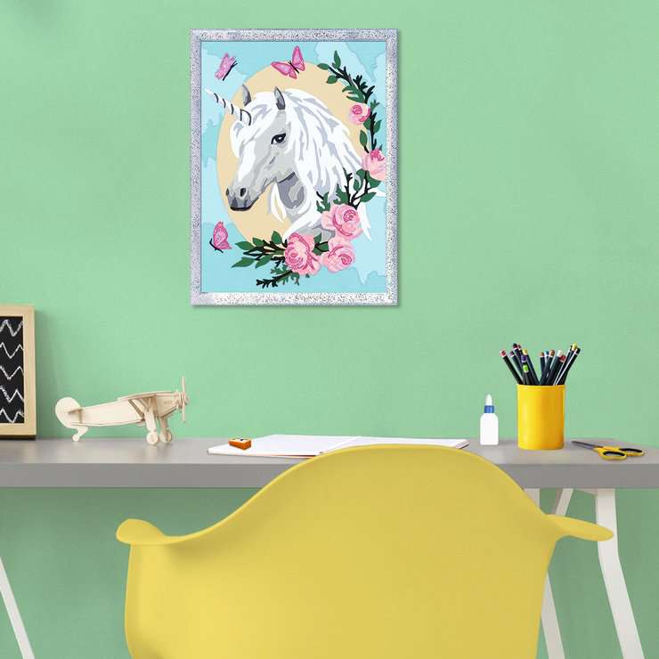 Numéro d'art - 18x24cm - Licorne fleurie, Peinture - Numéro d'art, Loisirs  créatifs, Produits