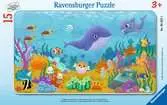 Puzzle cadre 15 p - Petits animaux sous l eau Puzzle;Puzzle enfant - Ravensburger