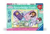 Puzzles 2x12 p - Soirée pyjama / Gabby s Dollhouse Puzzle;Puzzle enfant - Ravensburger