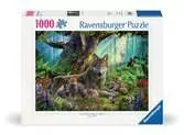 Puzzle 1000 p - Famille de loups dans la forêt Puzzle;Puzzle adulte - Ravensburger