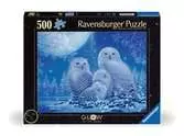 Puzzle 500 p Glow in the dark - Chouettes au clair de lune Puzzle;Puzzle adulte - Ravensburger