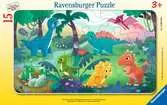 Puzzle cadre 15 p - Les petits dinosaures Puzzle;Puzzle enfant - Ravensburger