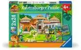 Puzzles 2x24 p - Vivre en terre sauvage / Jurassic World Explorers Puzzle;Puzzle enfant - Ravensburger