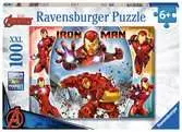Puzzle 100 p XXL - Le puissant Iron Man / Marvel Avengers Puzzle;Puzzle enfant - Ravensburger
