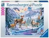 Puzzle 1000 p - Chevreuils et cerfs en hiver Puzzle;Puzzle adulte - Ravensburger