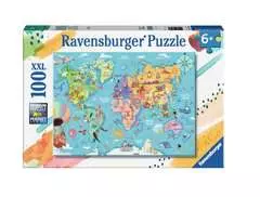 Puzzle 100 p XXL - La carte du monde - Image 1 - Cliquer pour agrandir