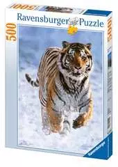 Puzzle 500 p - Tigre dans la neige - Image 1 - Cliquer pour agrandir