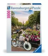 Puzzle 1000 p - Vélo et fleurs à Amsterdam​ - Image 1 - Cliquer pour agrandir