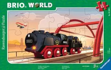 Puzzle cadre 15 p - Locomotive à vapeur / BRIO Puzzle;Puzzle enfant - Image 1 - Ravensburger
