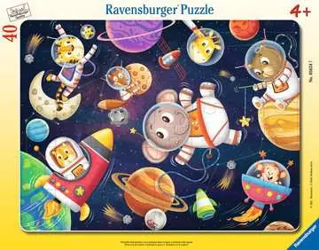 Puzzle cadre 30-48 p - Les animaux dans l espace Puzzle;Puzzle enfant - Image 1 - Ravensburger