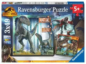 Puzzles 3x49 p - T-rex et autres dinosaures / Jurassic World 3 Puzzle;Puzzle enfant - Image 1 - Ravensburger