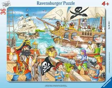 Puzzle cadre 30-48 p - L attaque des pirates Puzzle;Puzzle enfant - Image 1 - Ravensburger