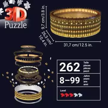 Colisée illuminé Puzzle 3D;Puzzles 3D Objets iconiques - Image 5 - Ravensburger