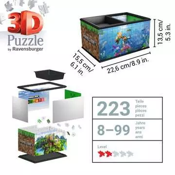 Puzzle 3D Boite de rangement - Minecraft Puzzle 3D;Puzzles 3D Objets à fonction - Image 5 - Ravensburger