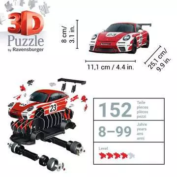 Porsche 911 GT3 Cup Salzburg Puzzle 3D;Puzzles 3D Objets iconiques - Image 5 - Ravensburger