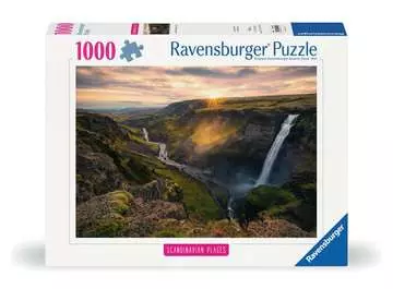 Puzzle 1000 p - La cascade Háifoss, Islande (Puzzle Highlights) Puzzle;Puzzle adulte - Image 1 - Ravensburger