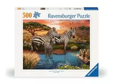Puzzle 500 p - Zèbres au plan d eau Puzzle;Puzzle adulte - Image 1 - Ravensburger
