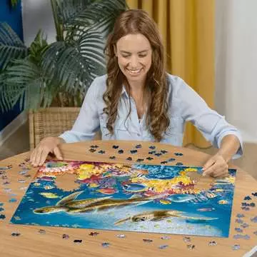 Puzzle 1000 p - Le monde sous-marin bleu Puzzle;Puzzle adulte - Image 3 - Ravensburger