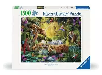 Puzzle 1500 p - Tigres au plan d eau Puzzle;Puzzle adulte - Image 1 - Ravensburger