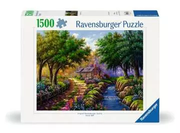 Puzzle 1500 p - Cottage au bord de la rivière Puzzle;Puzzle adulte - Image 1 - Ravensburger