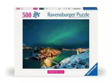 Puzzle 500 p - Lumières du nord, Tromsø, Norvège (Puzzle Highlight, Scandinavian) Puzzle;Puzzle adulte - Image 1 - Ravensburger