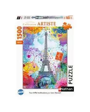 Tour Eiffel multicolore Puzzle Nathan;Puzzle adulte - Image 1 - Ravensburger