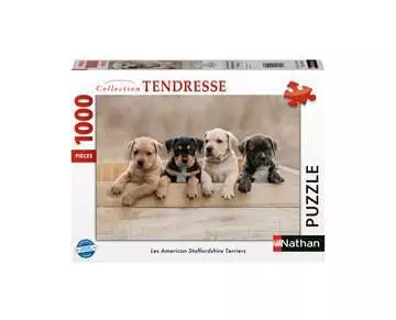 Nathan puzzle 1000 p - Les American Staffordshire Terriers Puzzle Nathan;Puzzle adulte - Image 1 - Ravensburger