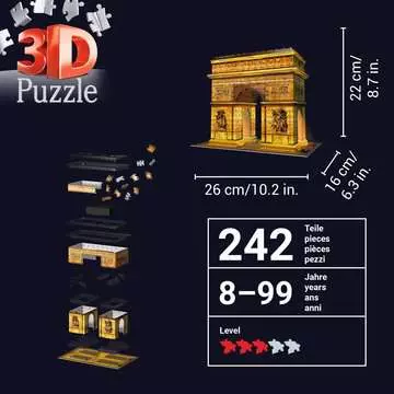 Puzzle 3D Arc de Triomphe illuminé Puzzle 3D;Puzzles 3D Objets iconiques - Image 6 - Ravensburger