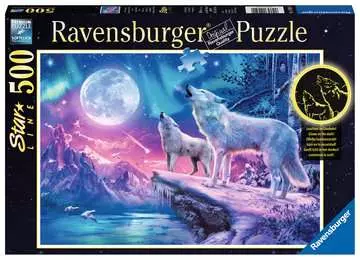 Puzzle 500 p Star Line - Loups sous les lumières du Nord Puzzle;Puzzle adulte - Image 1 - Ravensburger