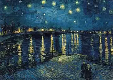 Puzzle 1000 p Art collection - La nuit étoilée sur le Rhône / Vincent Van Gogh Puzzle;Puzzle adulte - Image 2 - Ravensburger