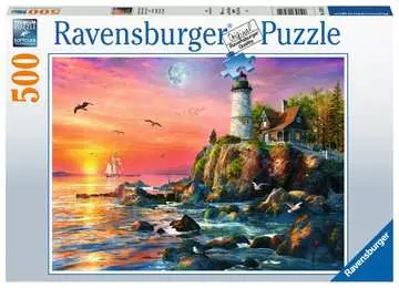 Puzzle 500 p - Phare au coucher du soleil Puzzle;Puzzle adulte - Image 1 - Ravensburger