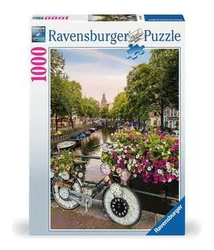 Puzzle 1000 p - Vélo et fleurs à Amsterdam​ Puzzle;Puzzle adulte - Image 1 - Ravensburger