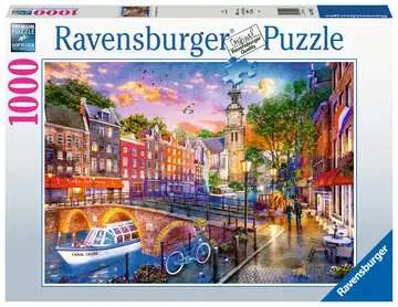 Puzzle 1000 p - Coucher de soleil sur Amsterdam Puzzle;Puzzle adulte - Image 1 - Ravensburger