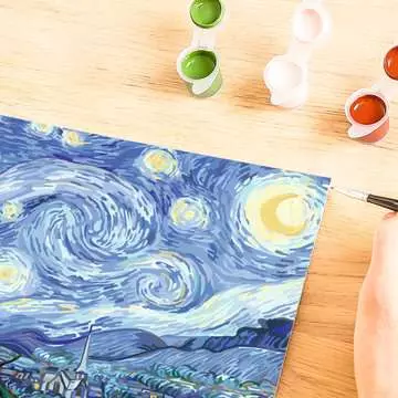 CreArt - 30x40 cm - Van Gogh - La nuit étoilée Loisirs créatifs;Peinture - Numéro d art - Image 7 - Ravensburger