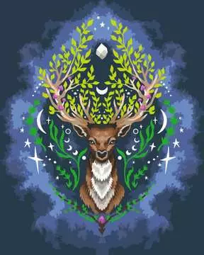 CreArt - 24x30 cm - Mystic Deer Loisirs créatifs;Peinture - Numéro d art - Image 2 - Ravensburger