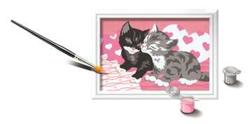 RAVENSBURGER Peinture au numéro : Numéro d'Art Petit Format : Deux chatons  couchés pas cher 