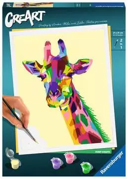 CreArt - 24x30 cm - girafe Loisirs créatifs;Peinture - Numéro d art - Image 1 - Ravensburger