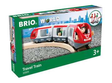 BRIO World - 33506 - Train de voyageurs à pile - Train électrique  bidirectionnel - Conducteur inclus - Pour circuit de train en bois - Jouet  mixte à