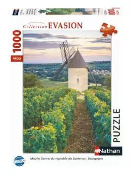 Nathan puzzle 1000 p - Moulin Sorine du vignoble de Santenay, Bourgogne Puzzle Nathan;Puzzle adulte - Image 1 - Ravensburger
